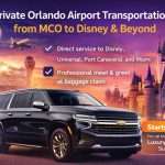 Private Orlando airport transportation from MCO to Disney World with luxury SUV Suburban for up to 6 passengers during World Cup travel